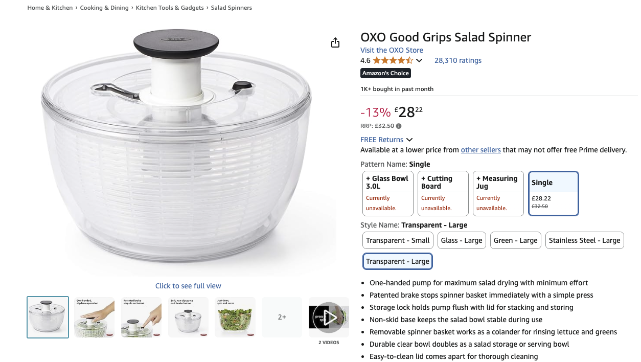 Image of OXO Good Grips Salad Spinner