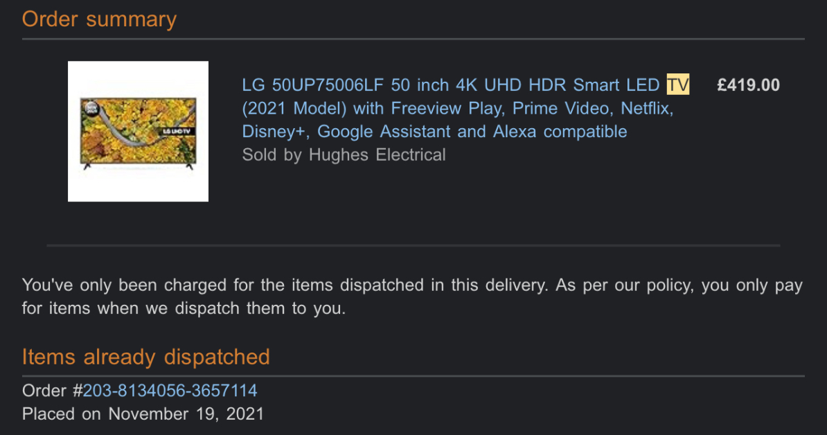 Image of LG 50 Inch 4K Smart TV