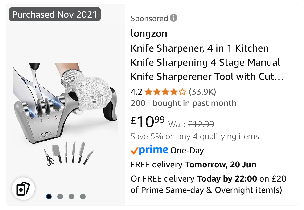 Image of Longzon 4-STAGE Knife-Sharpener